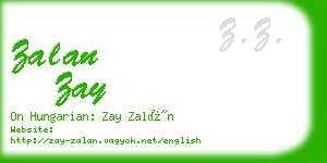 zalan zay business card